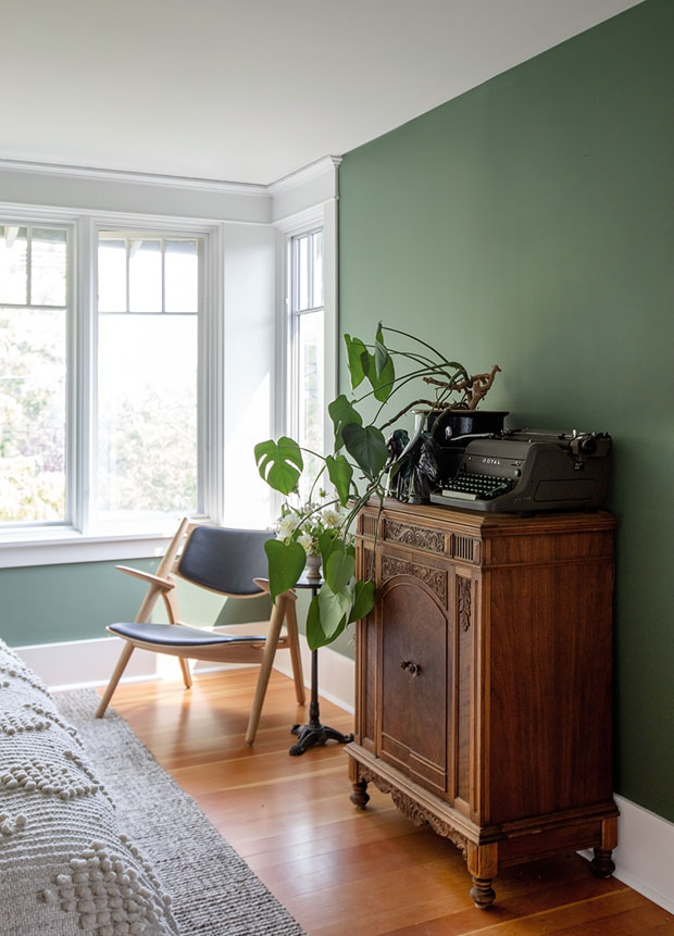 chambre à coucher dans une maison centenaire de Victoria