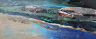 Insulaires Mixed media on canvas 24” X 60”
